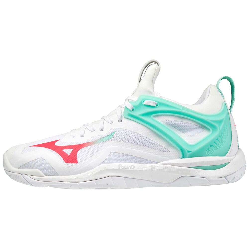 Womens Mizuno Wave Mirage 3 Badminton Shoes White/Coral Philippines (APKXGU479)